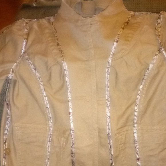 Motto Beige Denim Jacket - Picture 4 of 8